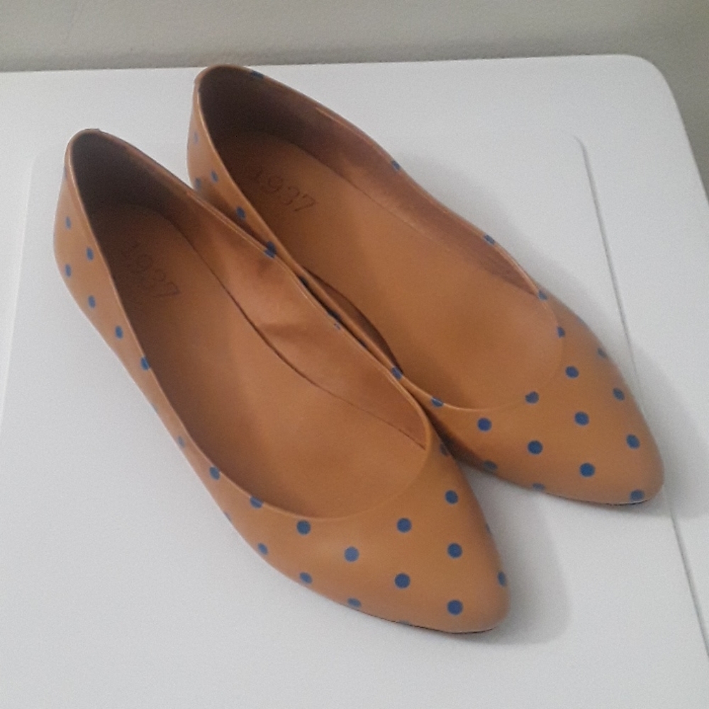 Madewell polkadots pointy sidewalk skimmers Sz 8